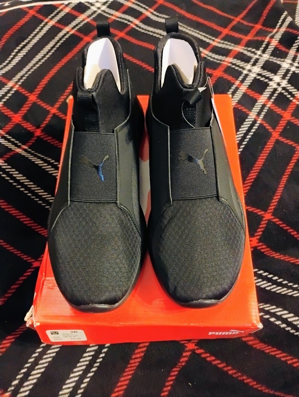 Women's Brand New Black Out Puma Rebel Mid Sneakers U.S. Size 9